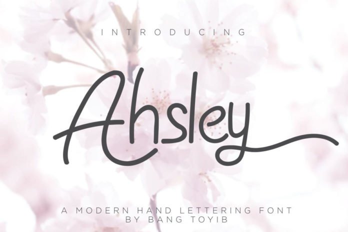 Free Ahsley Script Font