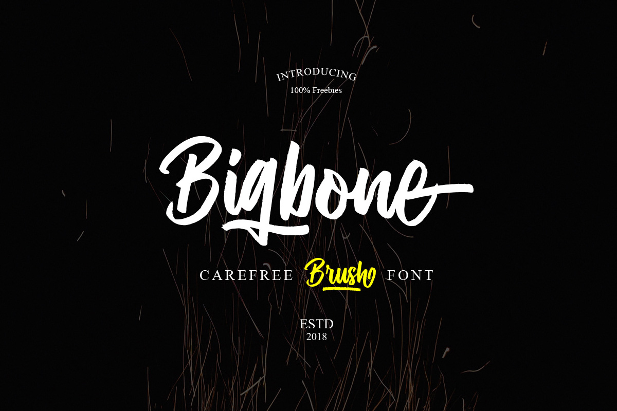 Free Bigbone Brush Font
