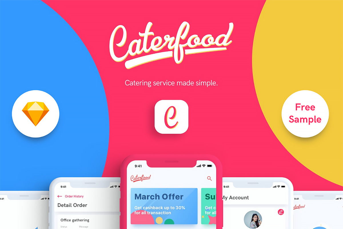 Free Caterfood Catering Service UI Kit