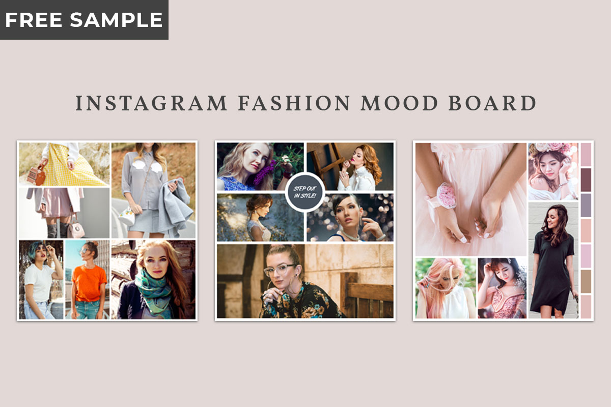3 Free Instagram Fashion Mood Board