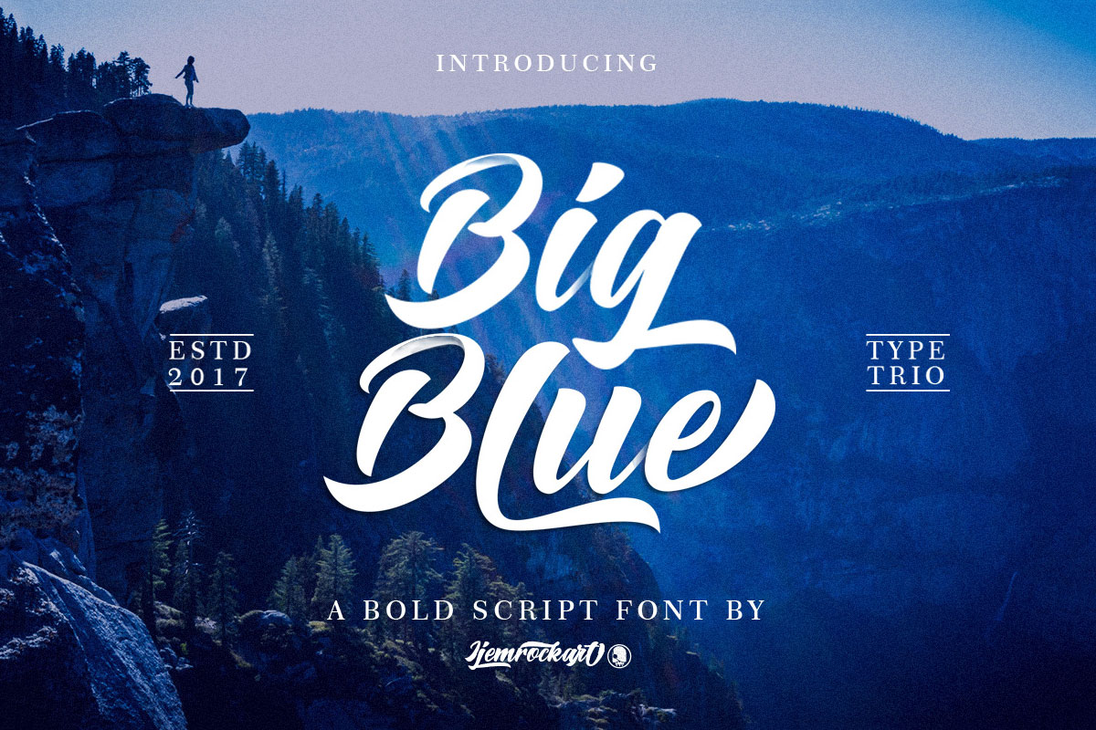 Free Big Blue Script Font Family