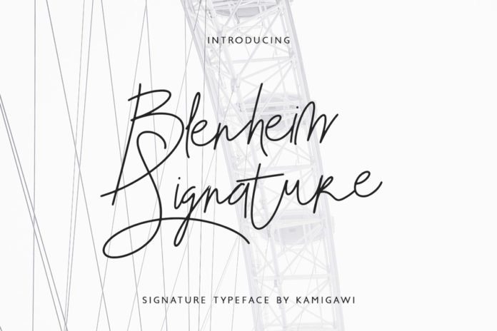 Free Blenheim Signature Font