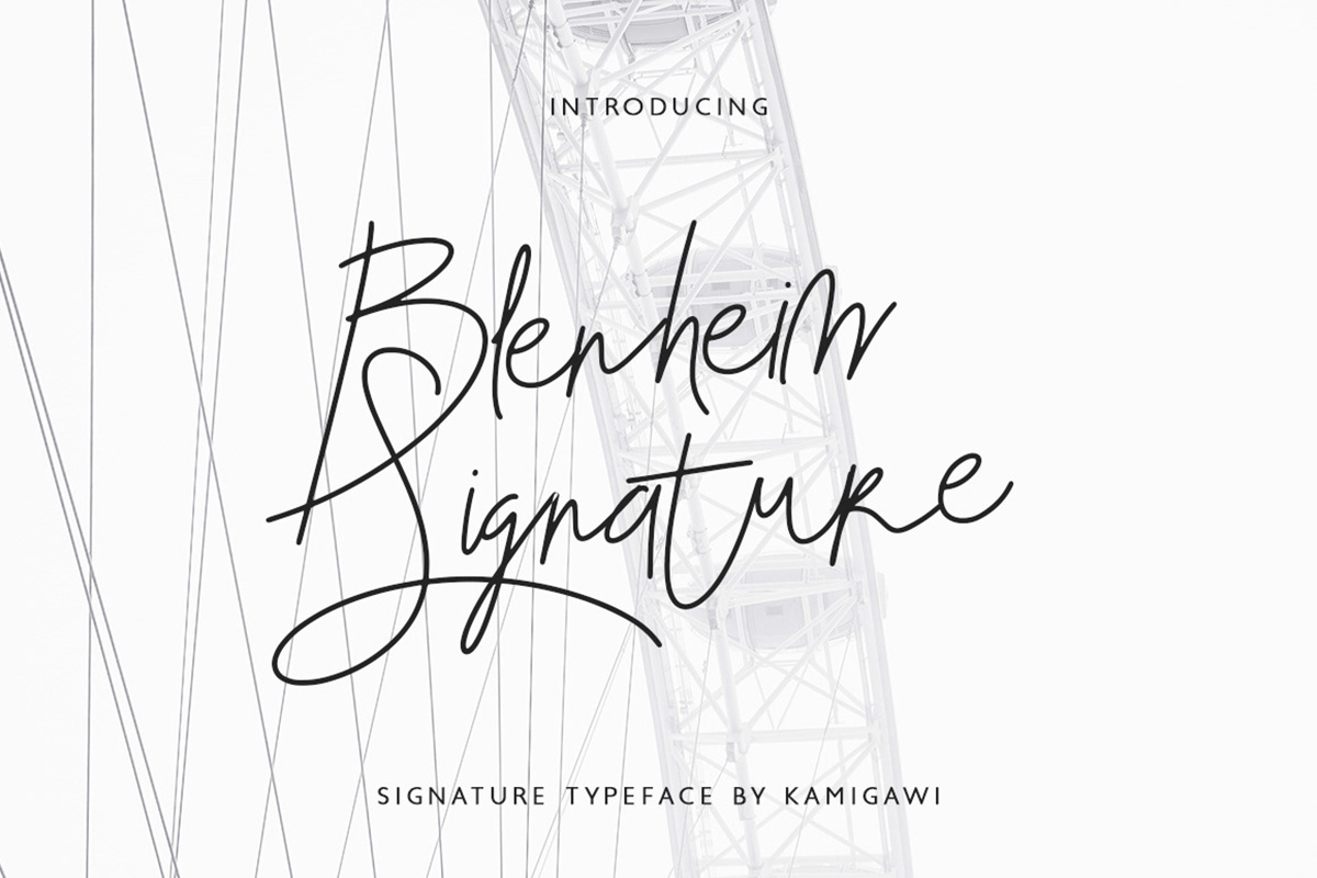 Free Blenheim Signature Font