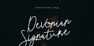Free Devonian Signature Font