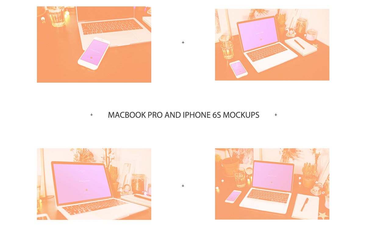 Free Macbook Pro and Iphone 6S Mockups PSD