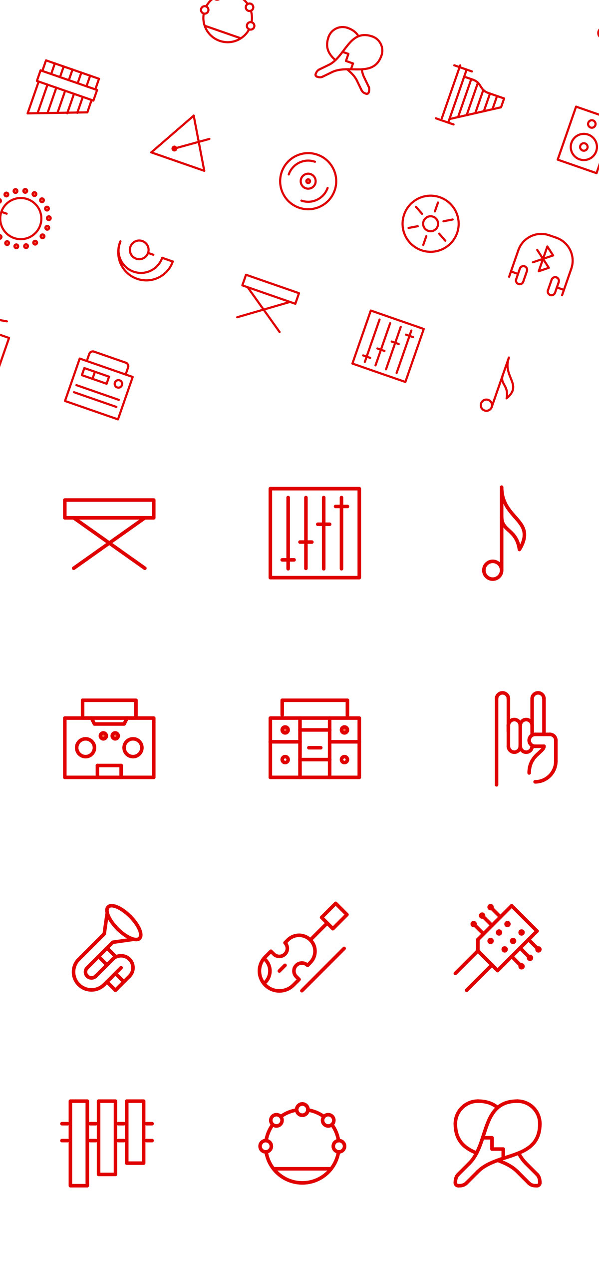 Free Music Line Icons