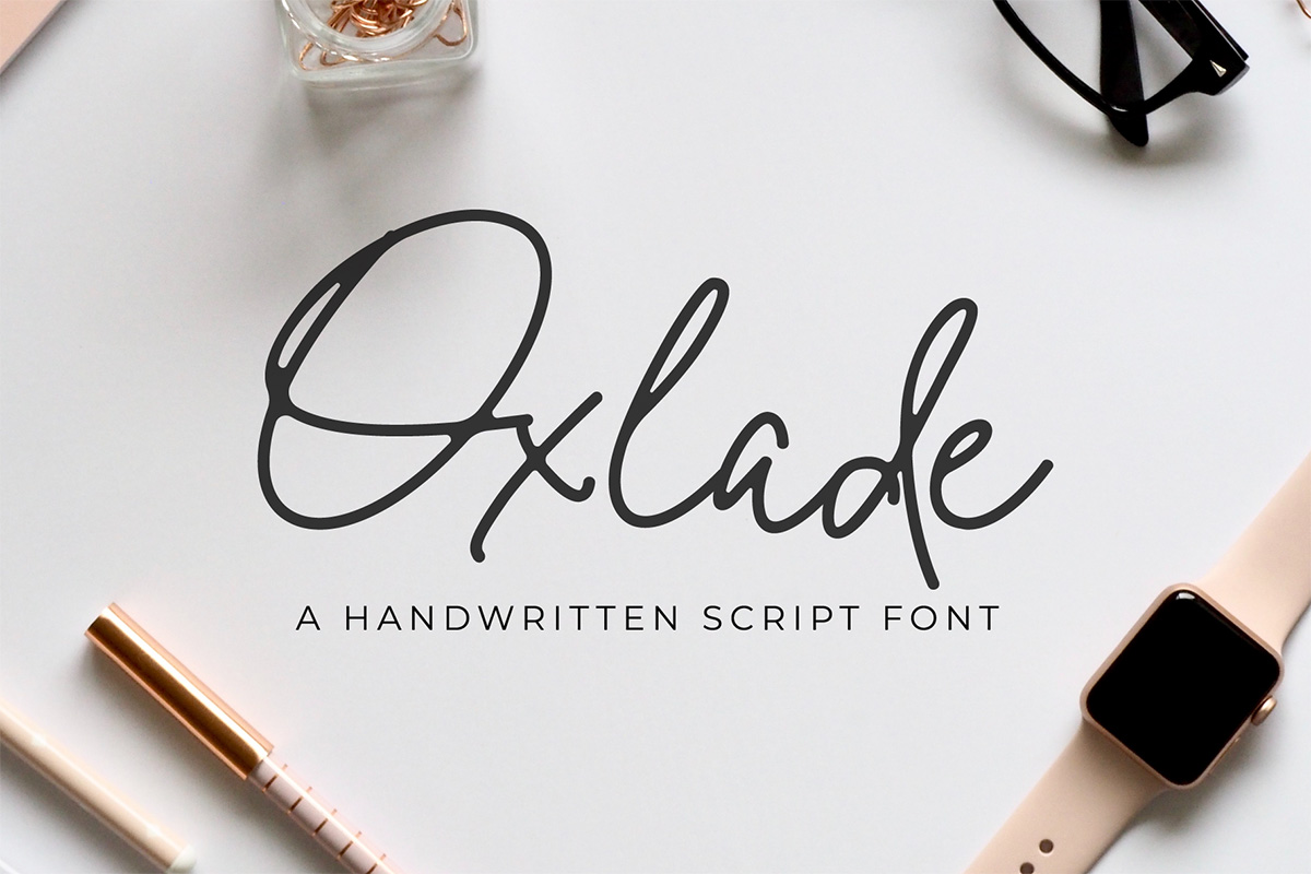 Free Oxlade Handwritten Script Font