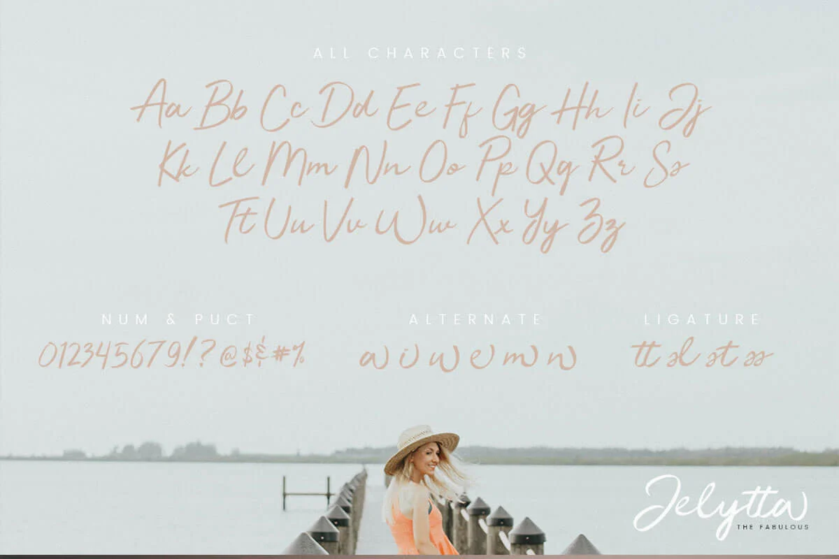 Jelytta Handwritten Script Font Preview 1