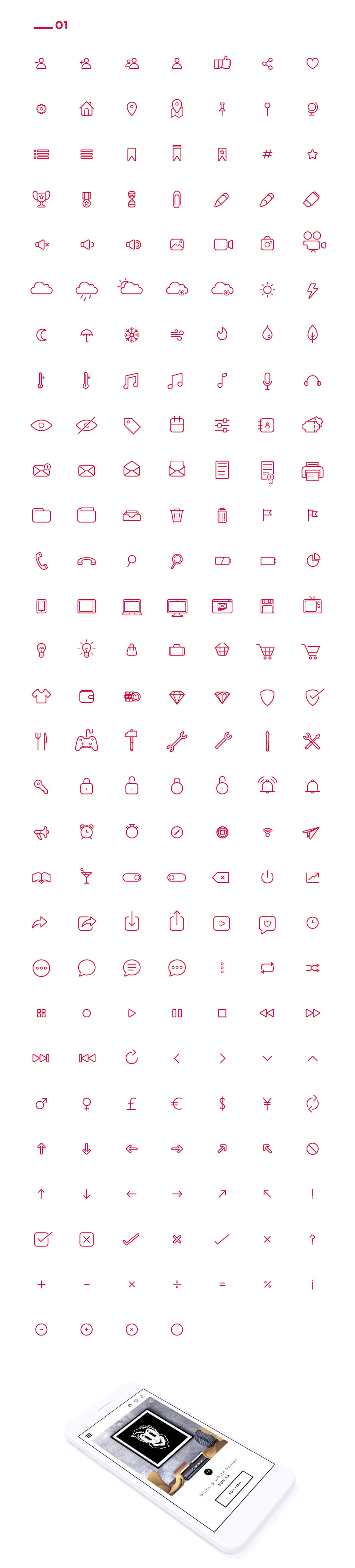200 Free Essential Icon Set Collection