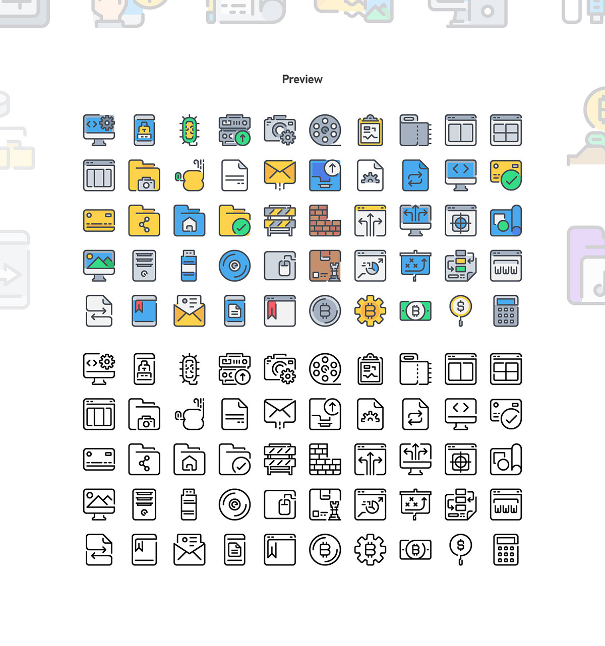 50 Free Simple Line Icons