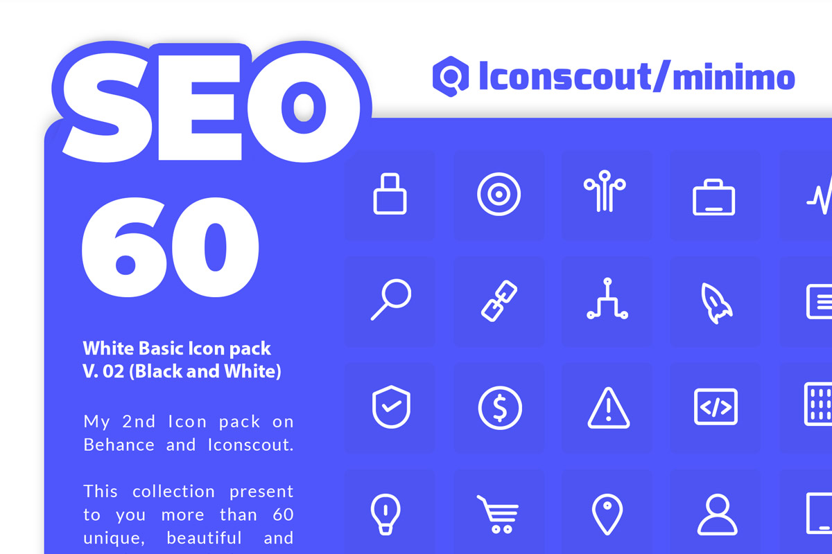 60 Free SEO Basic Line Icon Pack