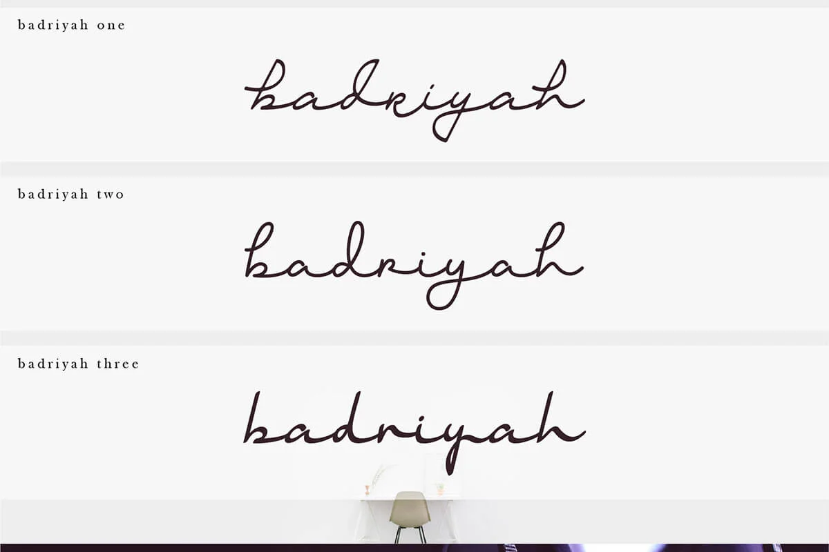 Badriyah Script Font Preview 1