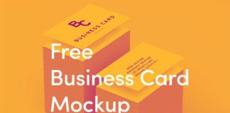 Free Business Card Stack Mockup