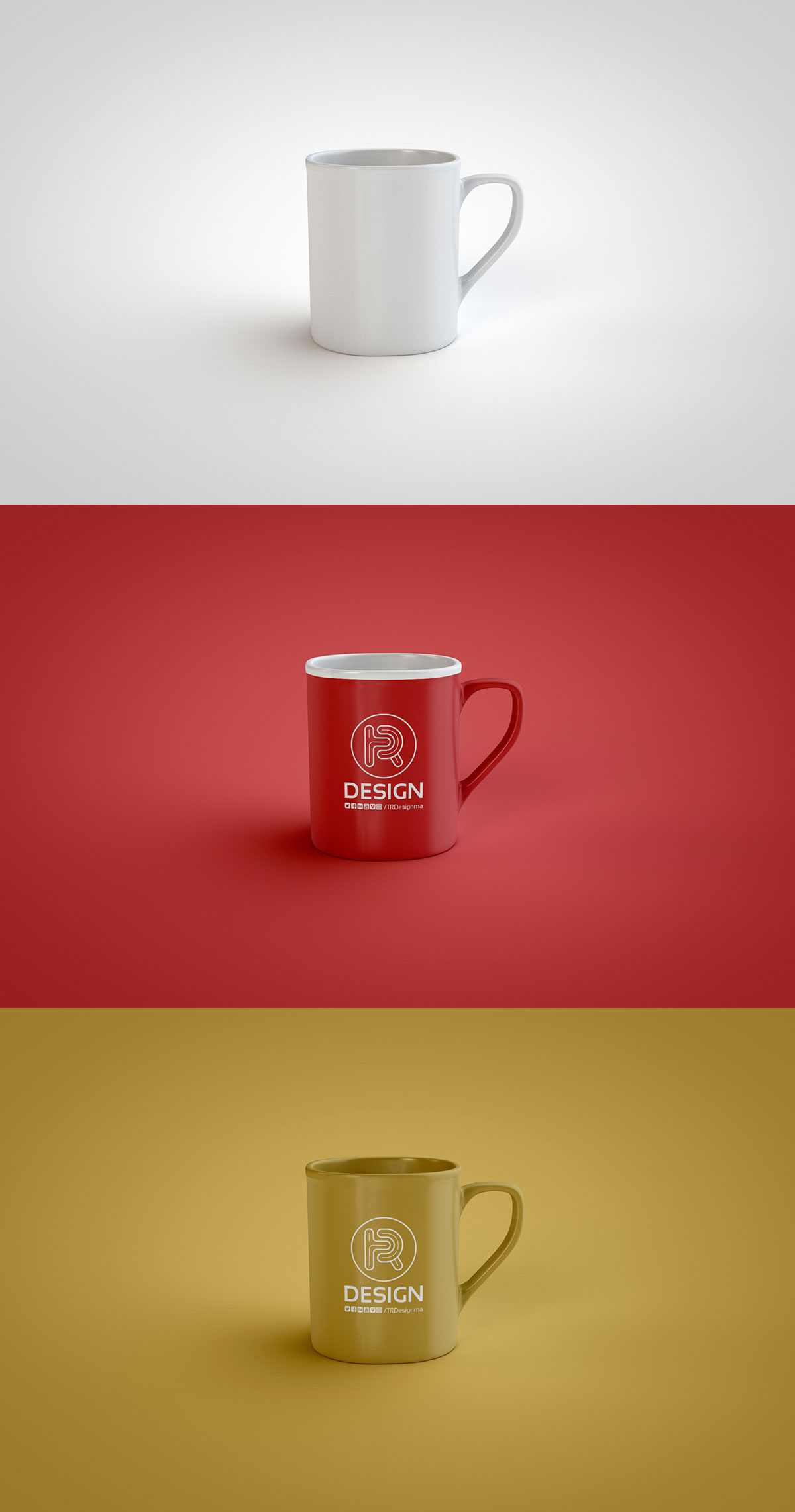 Free Classic Coffee Mug PSD Mockup
