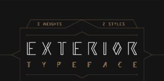 Free Exterior Geometric Typeface