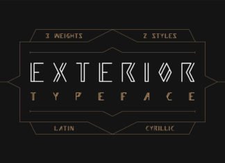 Free Exterior Geometric Typeface