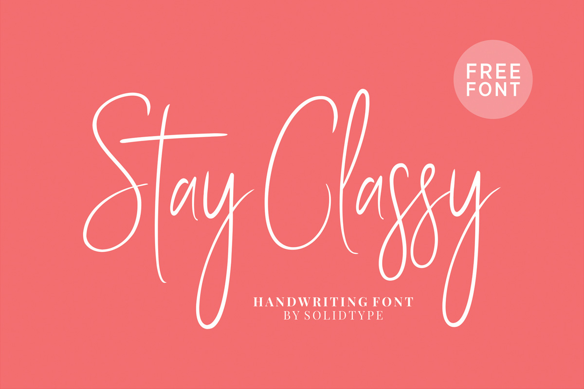 Free Stay Classy Handwritten Script Font