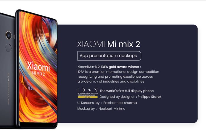 Free Xiaomi Mi Mix 2 Mockups