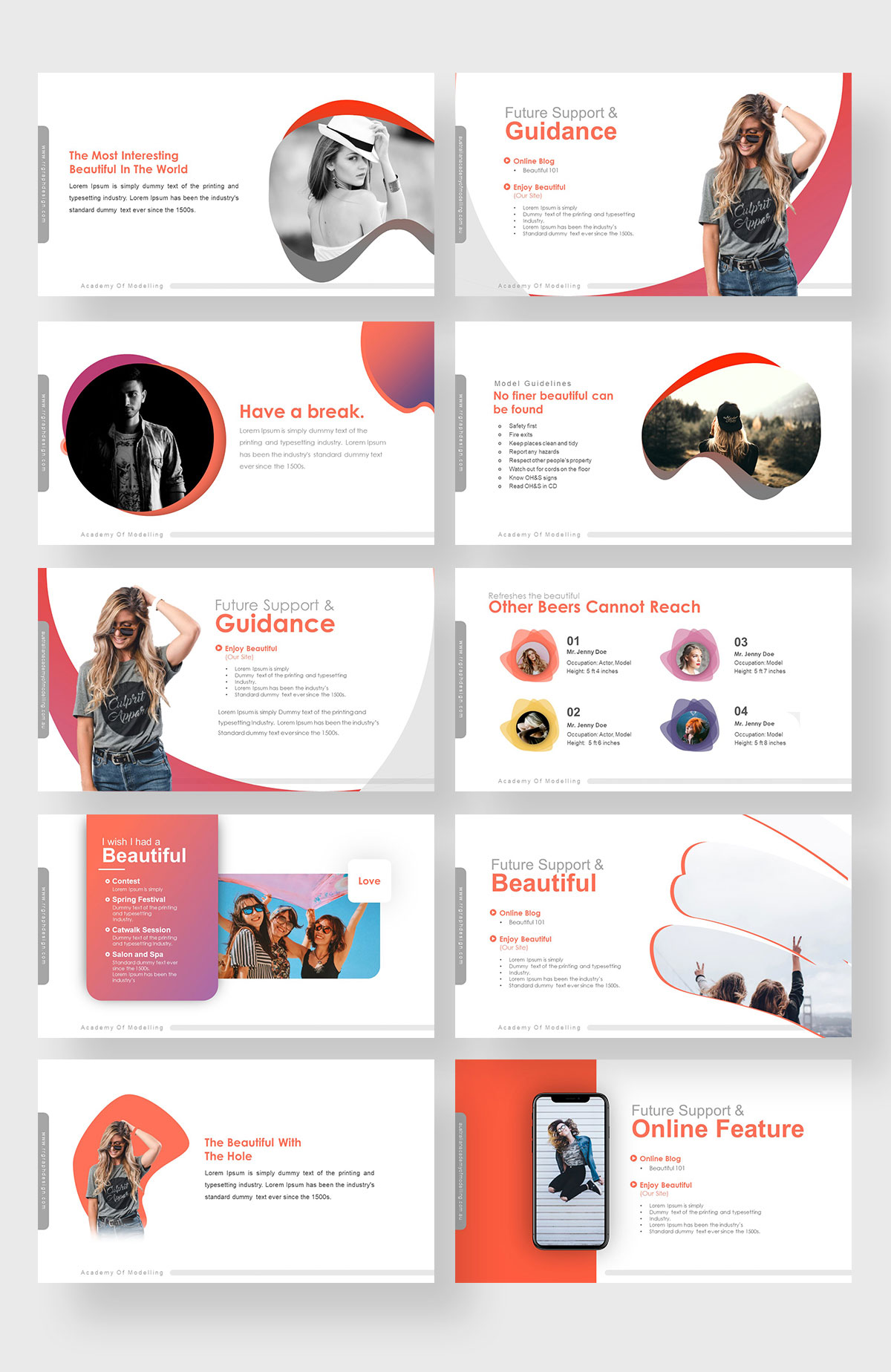 Free Academy Modelling Powerpoint Template