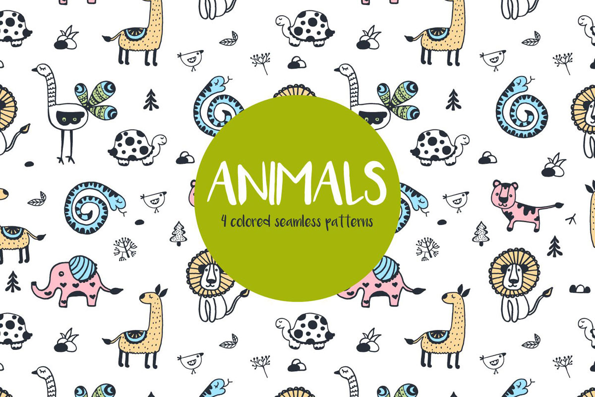 Animals Illustration Vector Pattern
