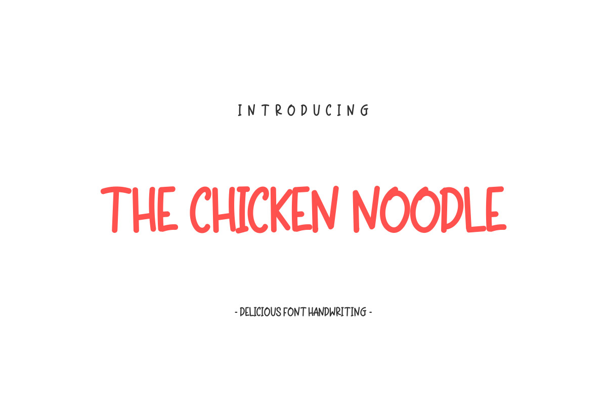 Free Chicken Noodle Display Font