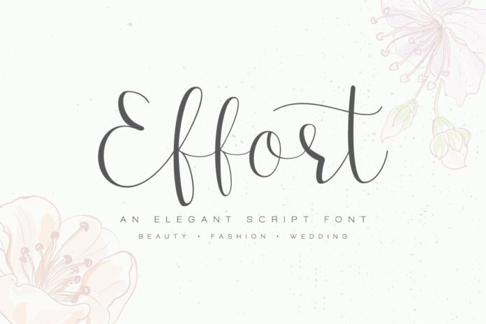 Free Effort Calligraphy Script Font