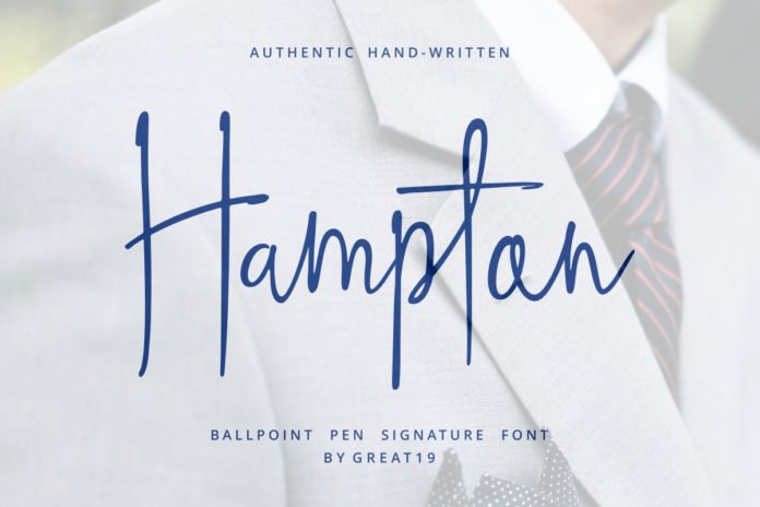 Free Hampton Signature Font