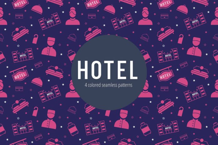 Free Hotel Vector Seamless Pattern