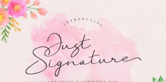 Free Just Signature Script Font