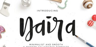 Free Naira Modern Calligraphy Script Font