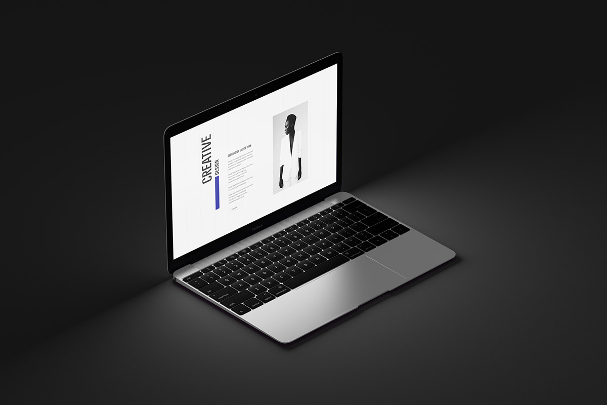 Free Realistic Macbook Mockup