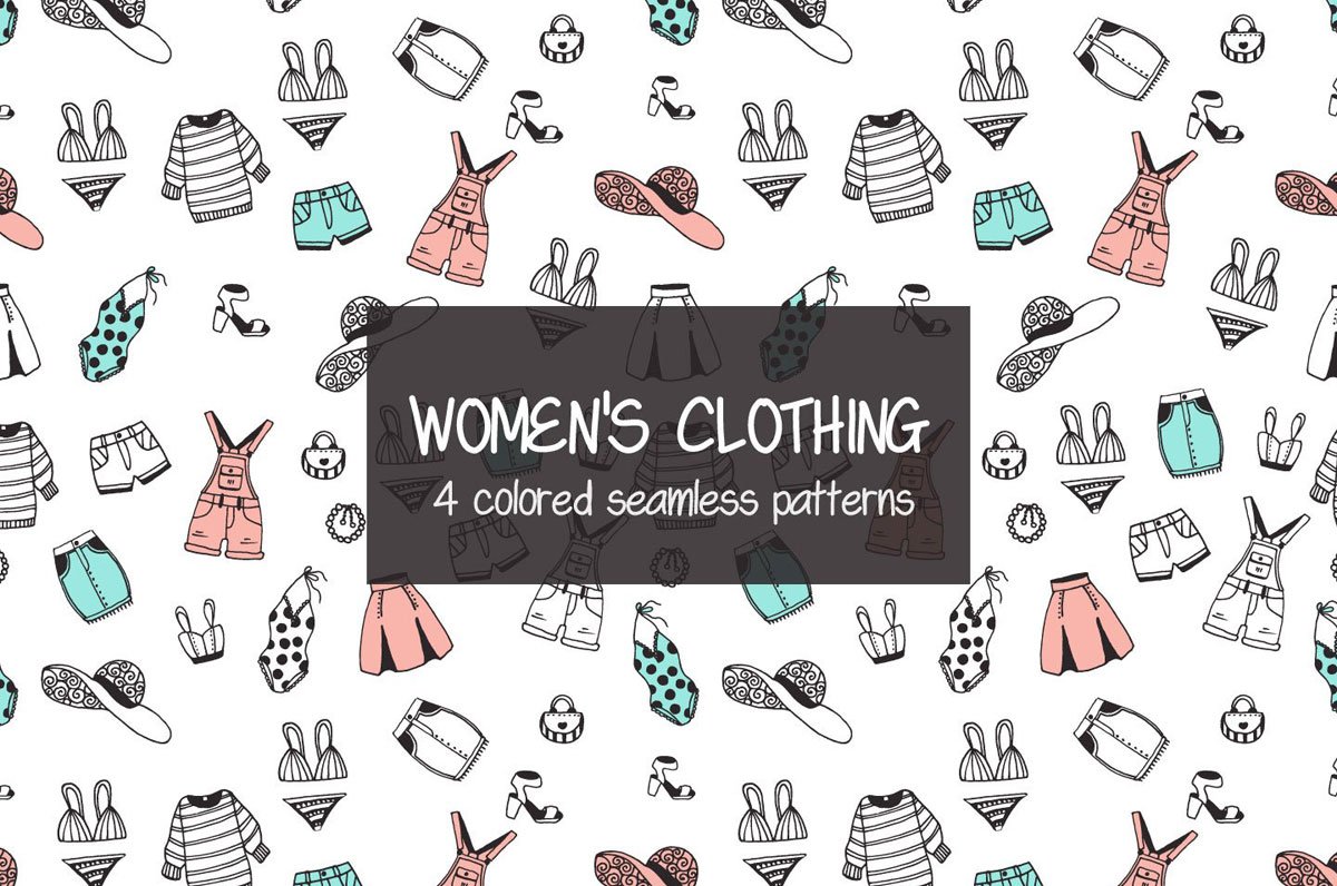 Free Women Clothing Illustration Vector Pattern