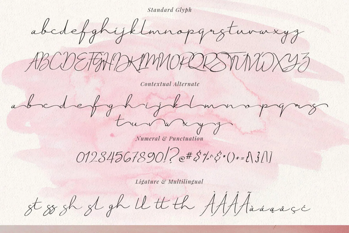 Just Signature Script Font Preview 3