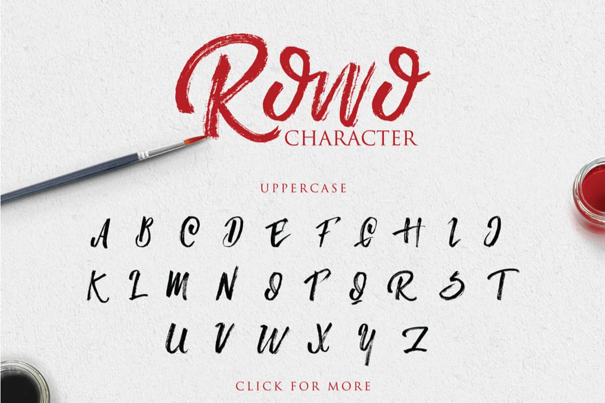 ROWO Handmade Brush Font Preview 2