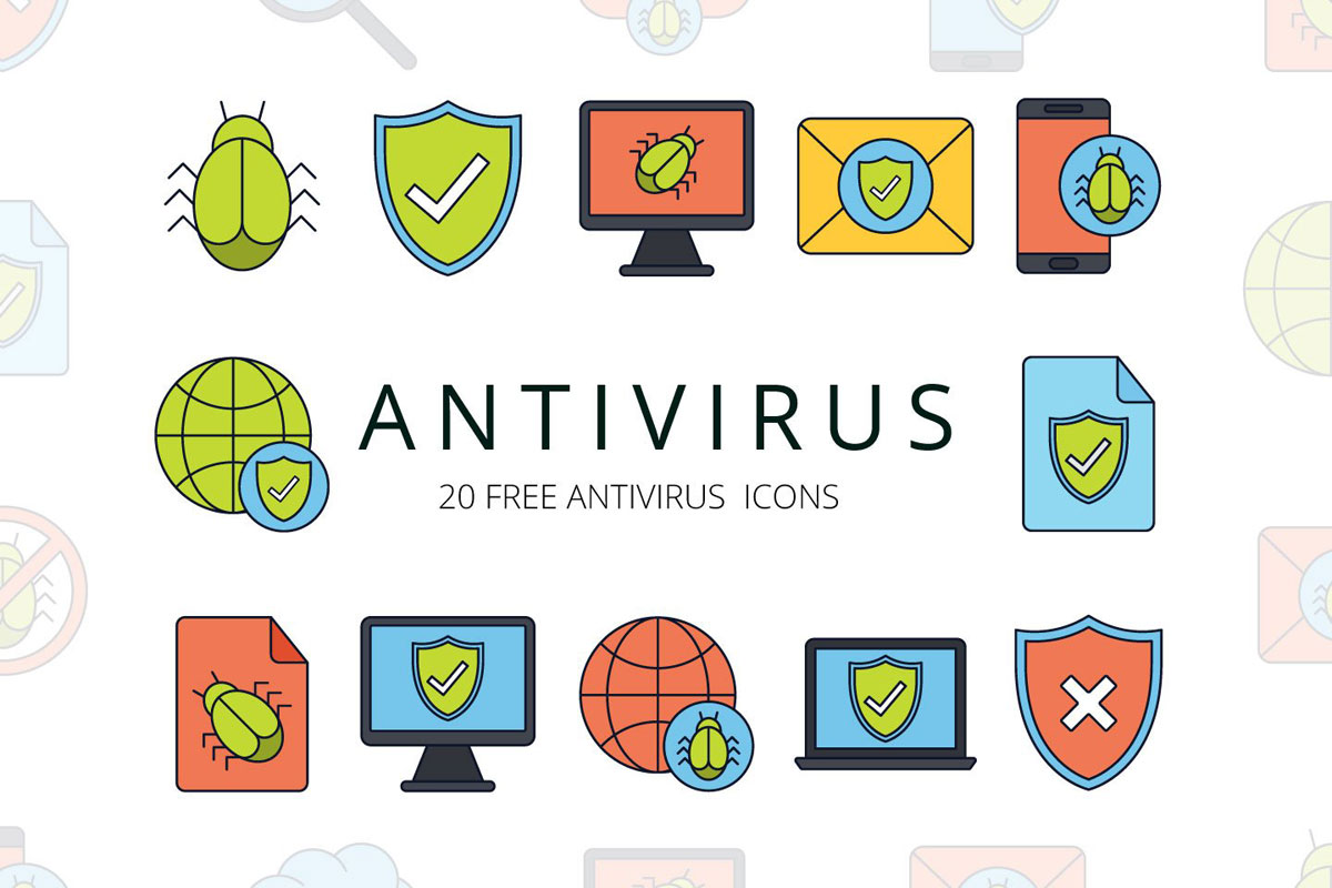Free Antivirus Vector Icon Set