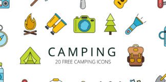 Free Camping Vector Icon Set
