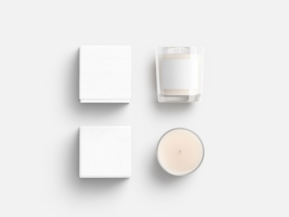 Free Candles Package Mockup Set