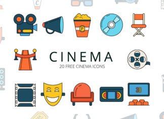 Free Cinema Vector Icon Set