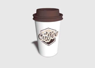 Free Coffee Cup Photorealistic Mockup