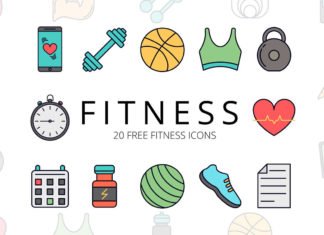 Free Fitness Vector Icon Set