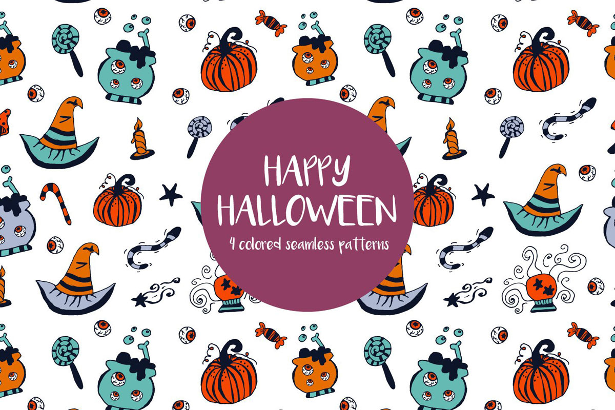 Free Happy Halloween Illustration Vector Pattern