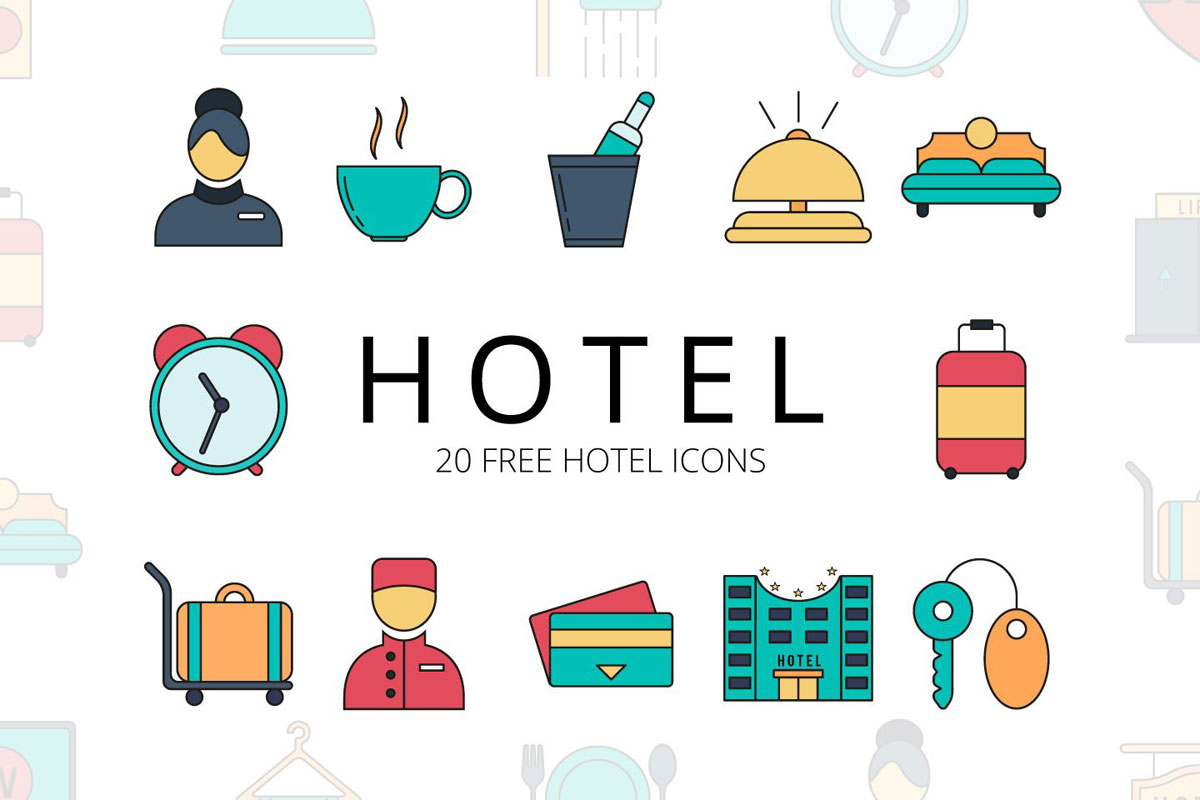 Free Hotel Icon Set