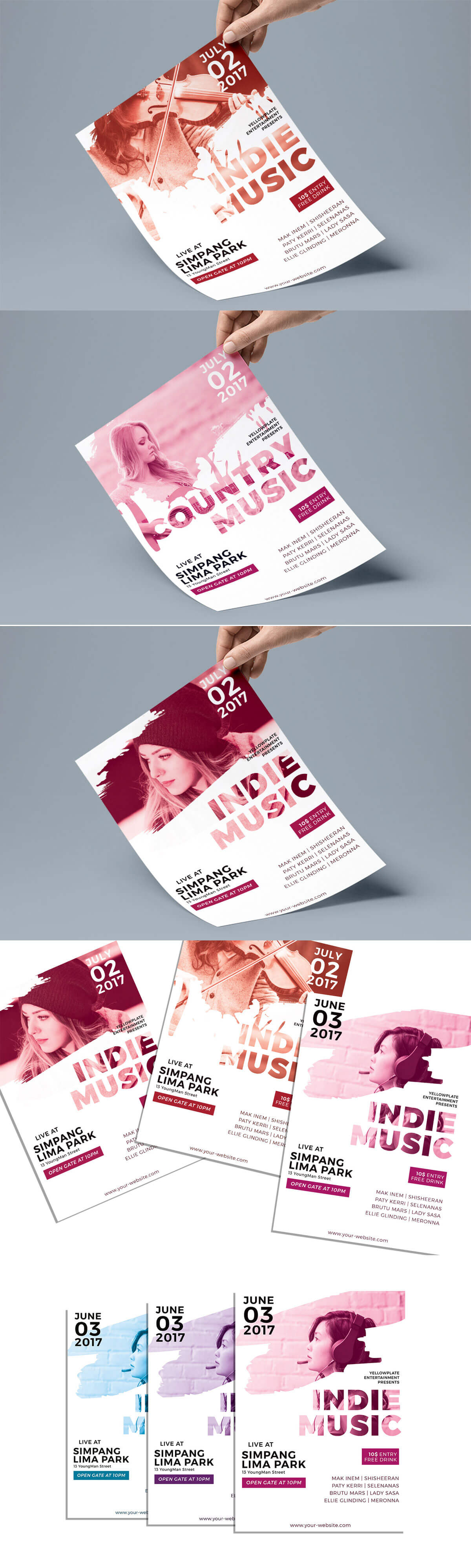 Free Music Flyer PSD Template