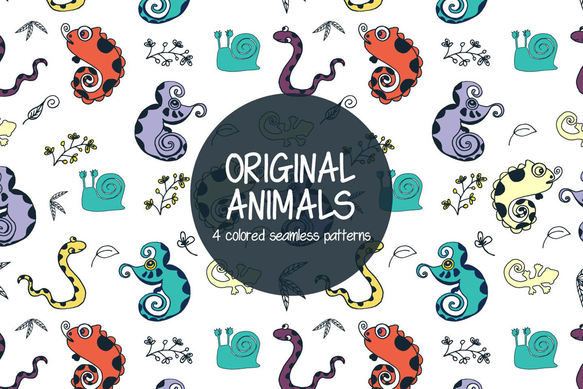 Original Animals Vector Pattern