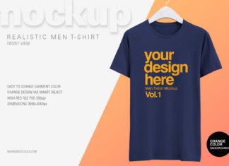 Free Realistic T-Shirt Mockup PSD