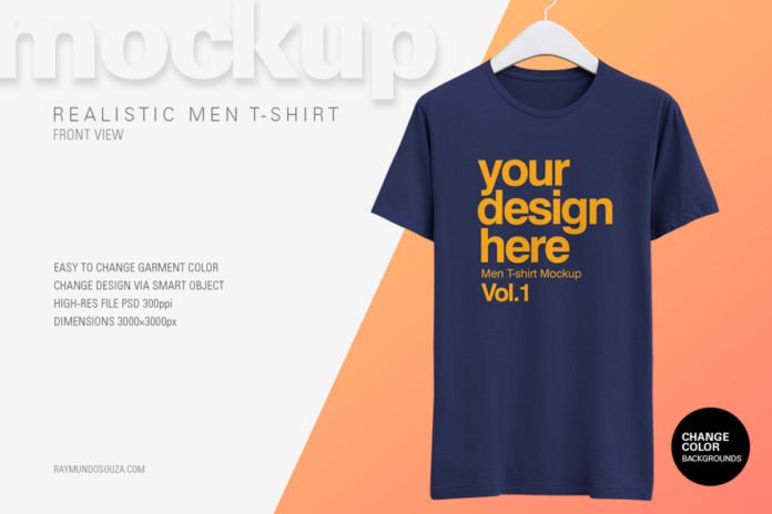Download Free Realistic T-Shirt Mockup PSD ~ Creativetacos