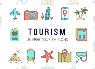 Free Tourism Vector Icon Set