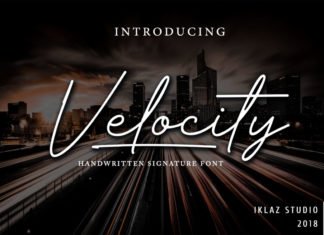 Free Velocity Handwritten Signature Font