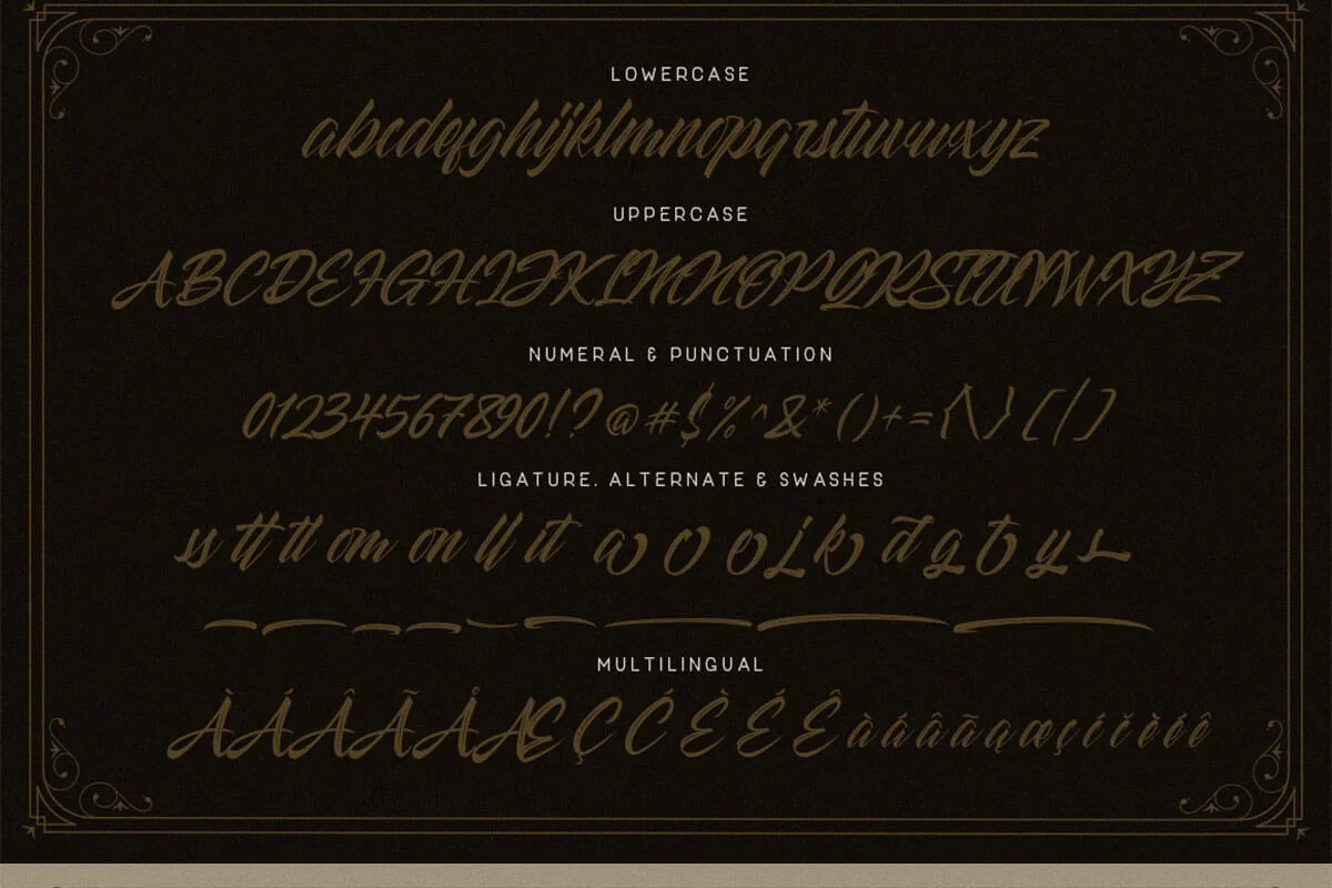 Striped King Vintage Script Font Preview 2