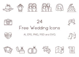 24 Free Wedding Icons